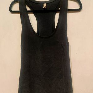 Joie 100% Silk Black Racer Back Tank